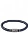 Tommy Hilfiger  Leather Bracelet Gun Blauw (TJ2790083)